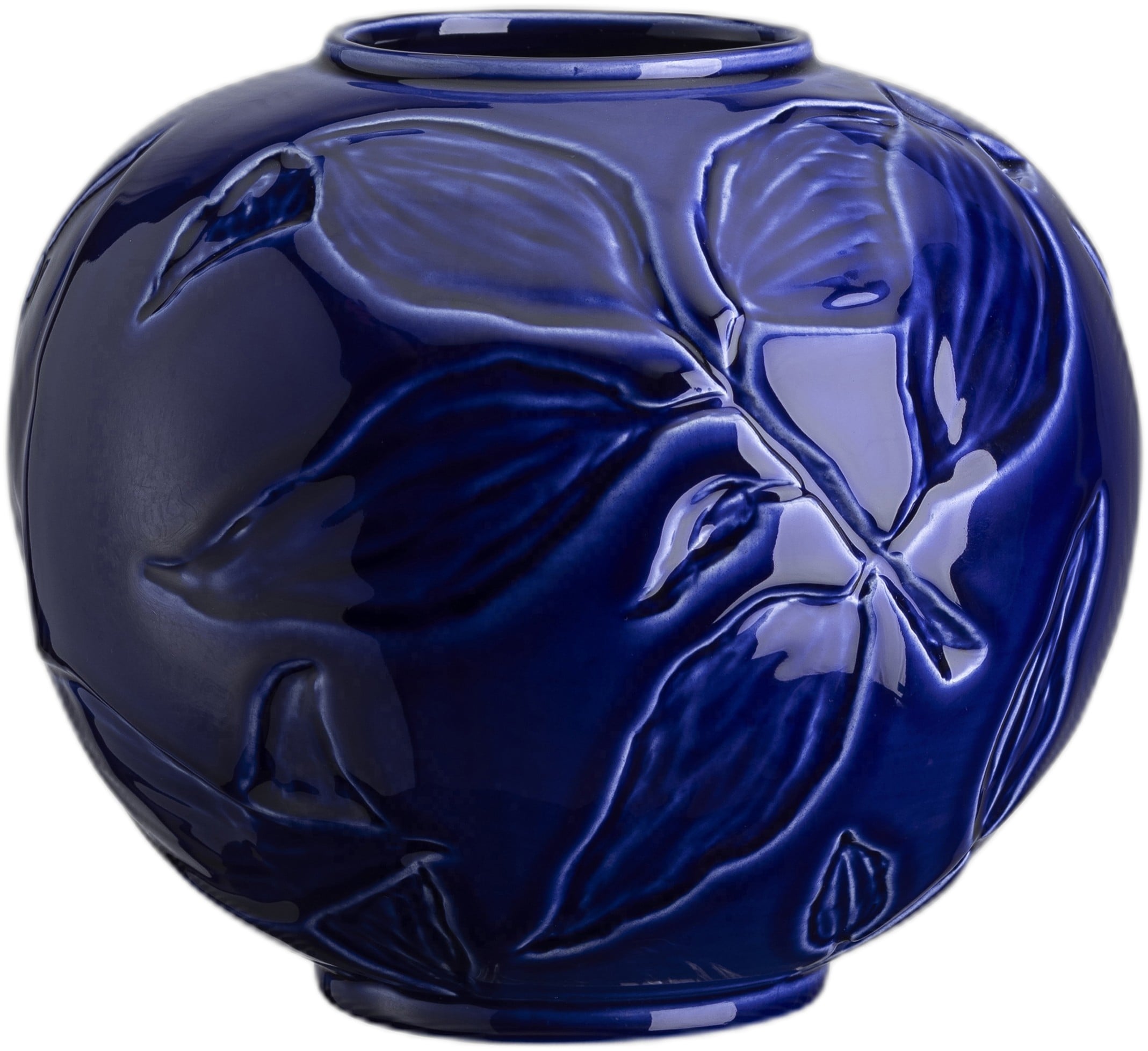 Florita Glazed Agate Blue, H 15 cm, Vase
